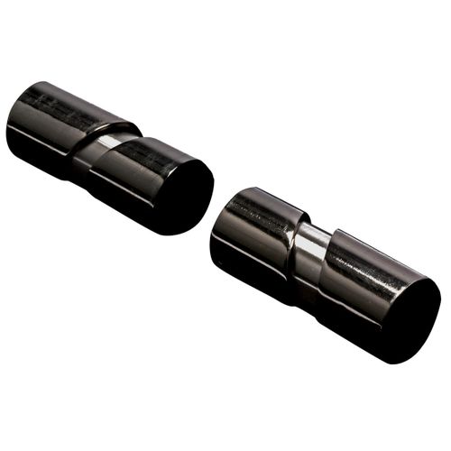 Eindknoppen Cylinder RVS-zwart 28mm